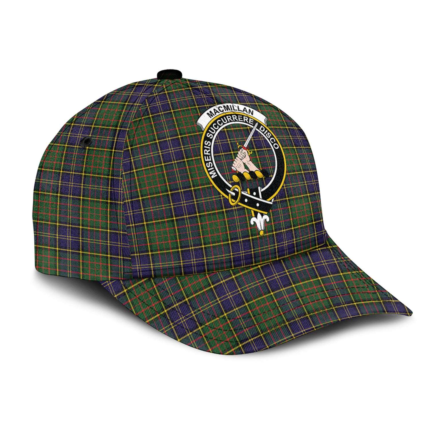 MacMillan Hunting Modern Tartan Classic Cap with Family Crest - Tartan Vibes Clothing