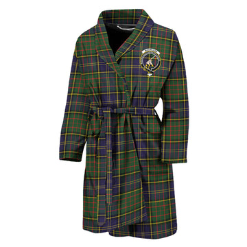 MacMillan Hunting Modern Tartan Bathrobe with Family Crest