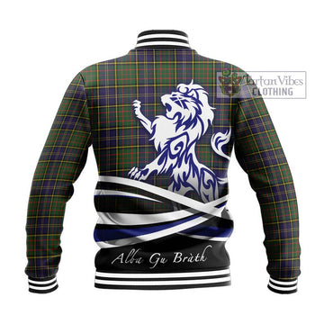 MacMillan Hunting Modern Tartan Baseball Jacket with Alba Gu Brath Regal Lion Emblem