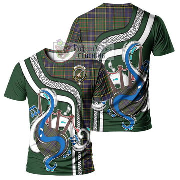 MacMillan Hunting Modern Tartan T-Shirt with Epic Bagpipe Style