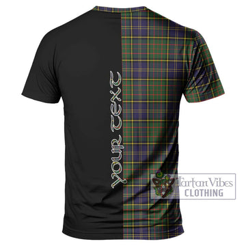 MacMillan Hunting Modern Tartan T-Shirt with Family Crest and Half Of Me Style