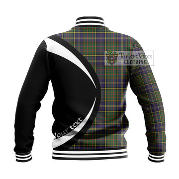 MacMillan Hunting Modern Tartan Baseball Jacket with Family Crest Circle Style