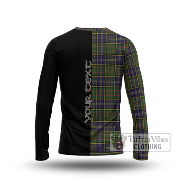 MacMillan Hunting Modern Tartan Long Sleeve T-Shirt with Family Crest and Half Of Me Style