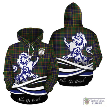 MacMillan Hunting Modern Tartan Hoodie with Alba Gu Brath Regal Lion Emblem