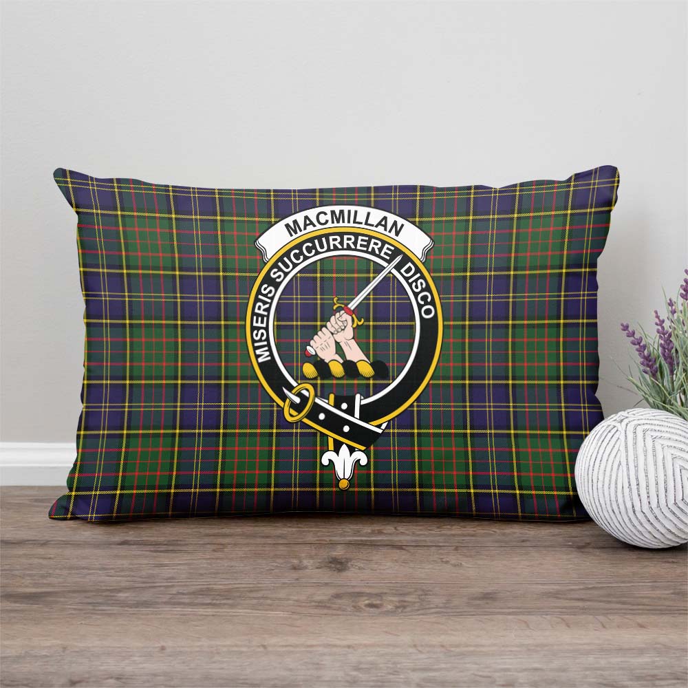 MacMillan Hunting Modern Tartan Pillow Cover with Family Crest Rectangle Pillow Cover - Tartanvibesclothing