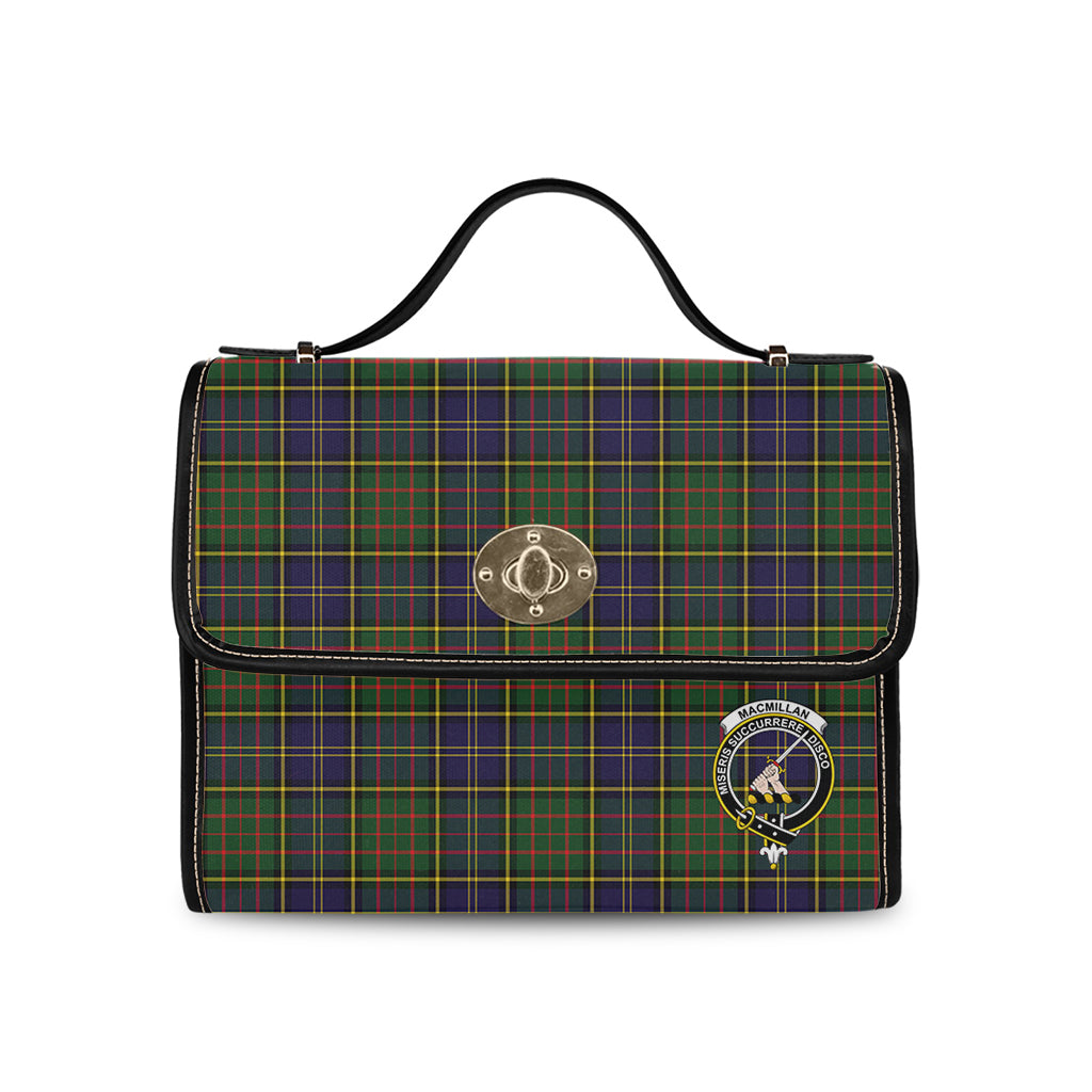 macmillan-hunting-modern-tartan-leather-strap-waterproof-canvas-bag-with-family-crest