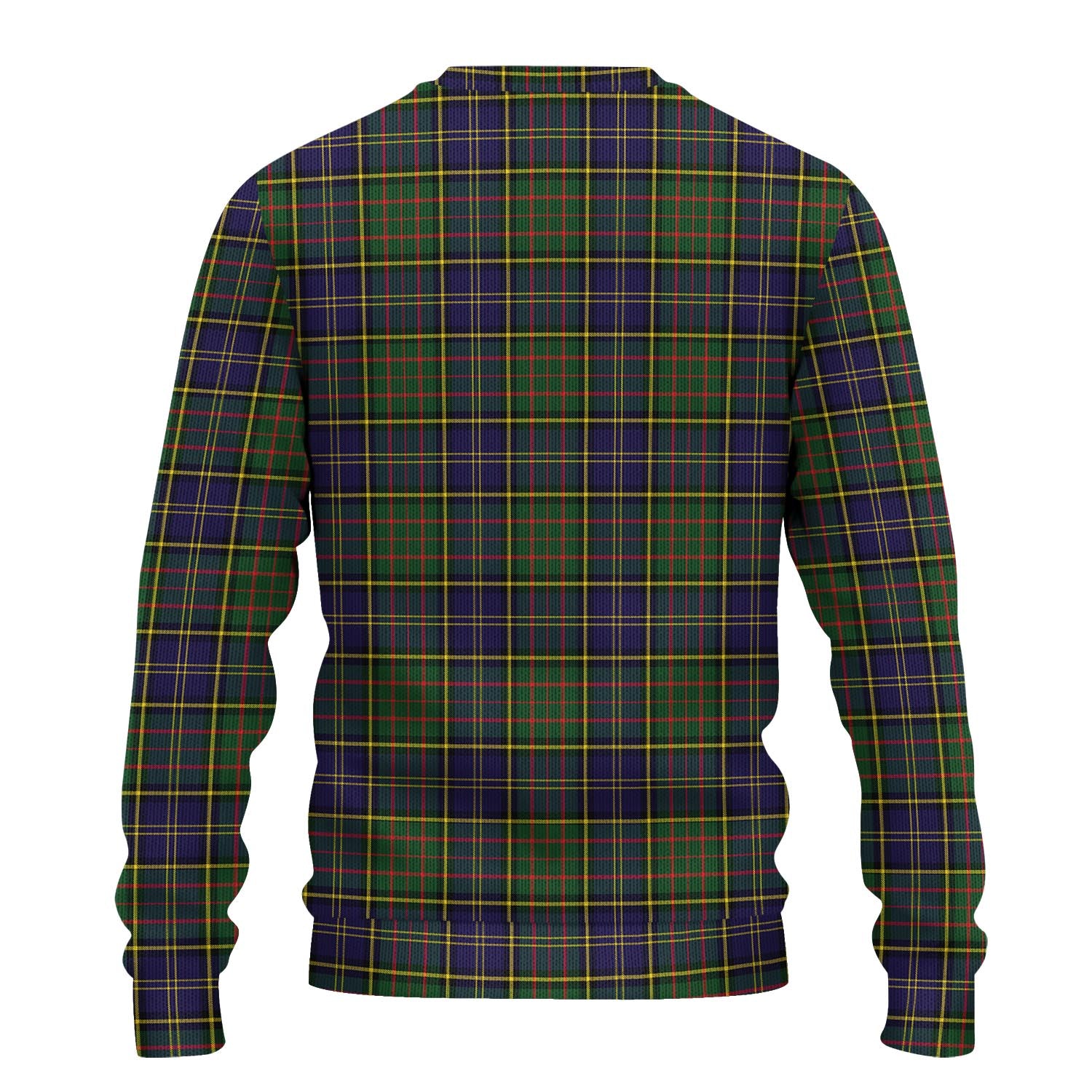 MacMillan Hunting Modern Tartan Knitted Sweater with Family Crest - Tartanvibesclothing