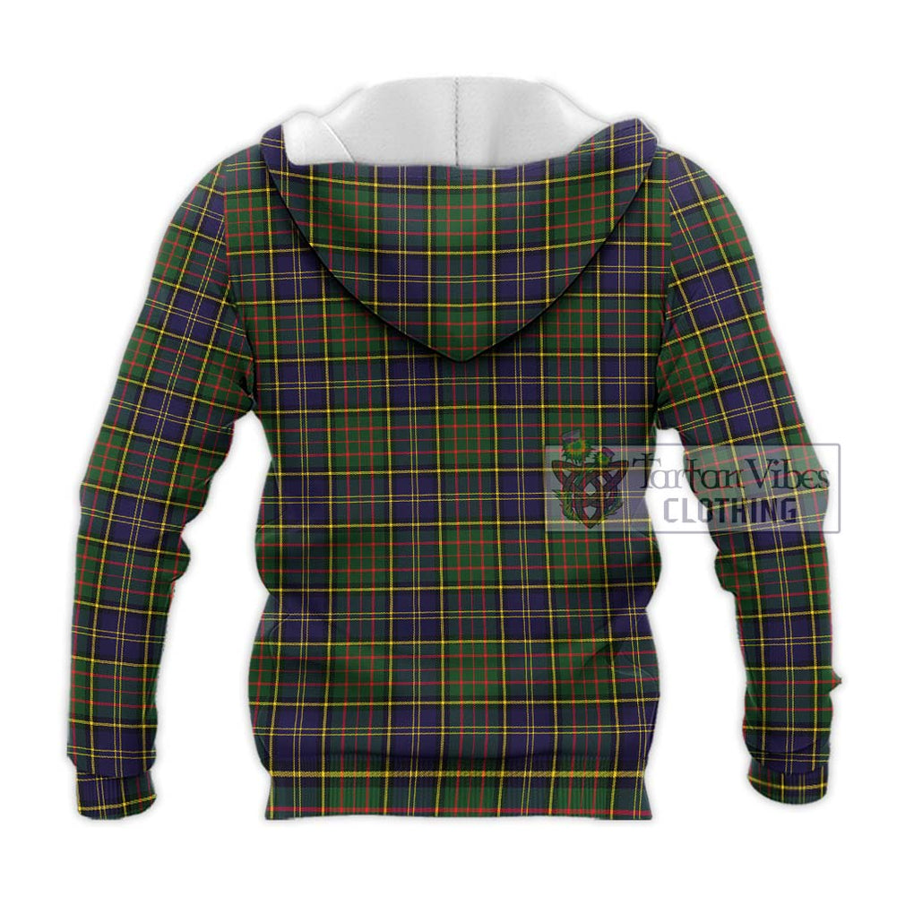 MacMillan Hunting Modern Tartan Knitted Hoodie with Family Crest DNA In Me Style - Tartanvibesclothing Shop