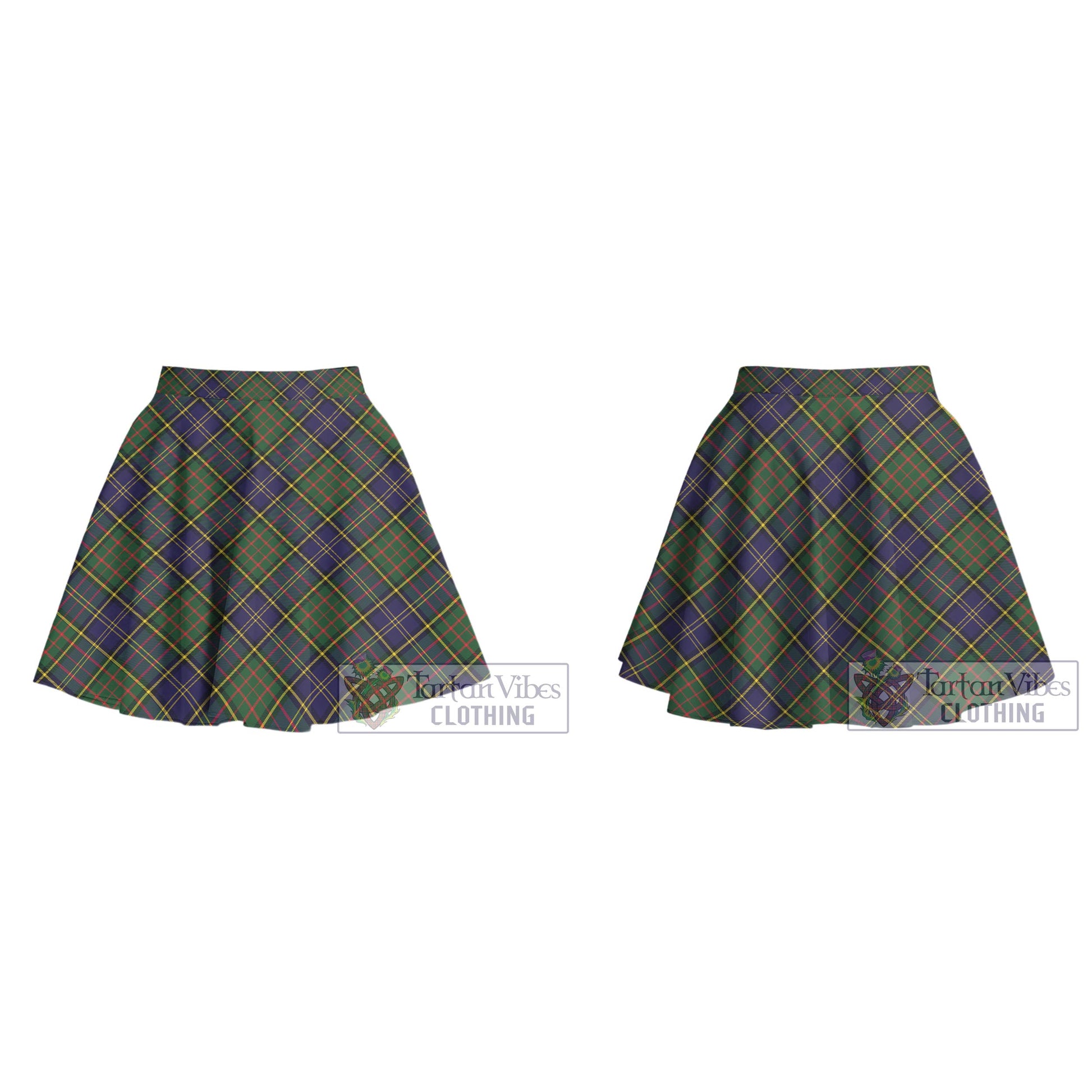 Tartan Vibes Clothing MacMillan Hunting Modern Tartan Women's Plated Mini Skirt