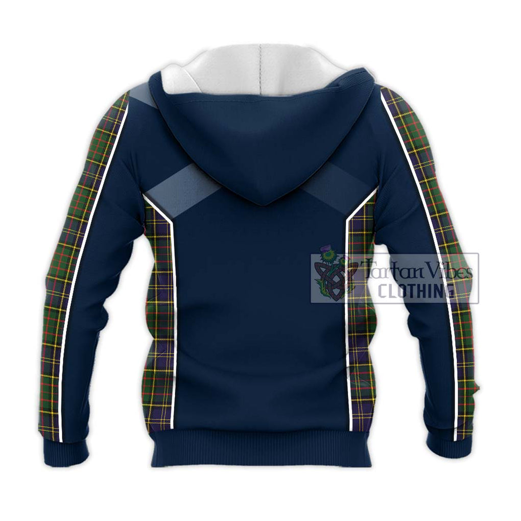 MacMillan Hunting Modern Tartan Knitted Hoodie with Family Crest and Lion Rampant Vibes Sport Style - Tartan Vibes Clothing