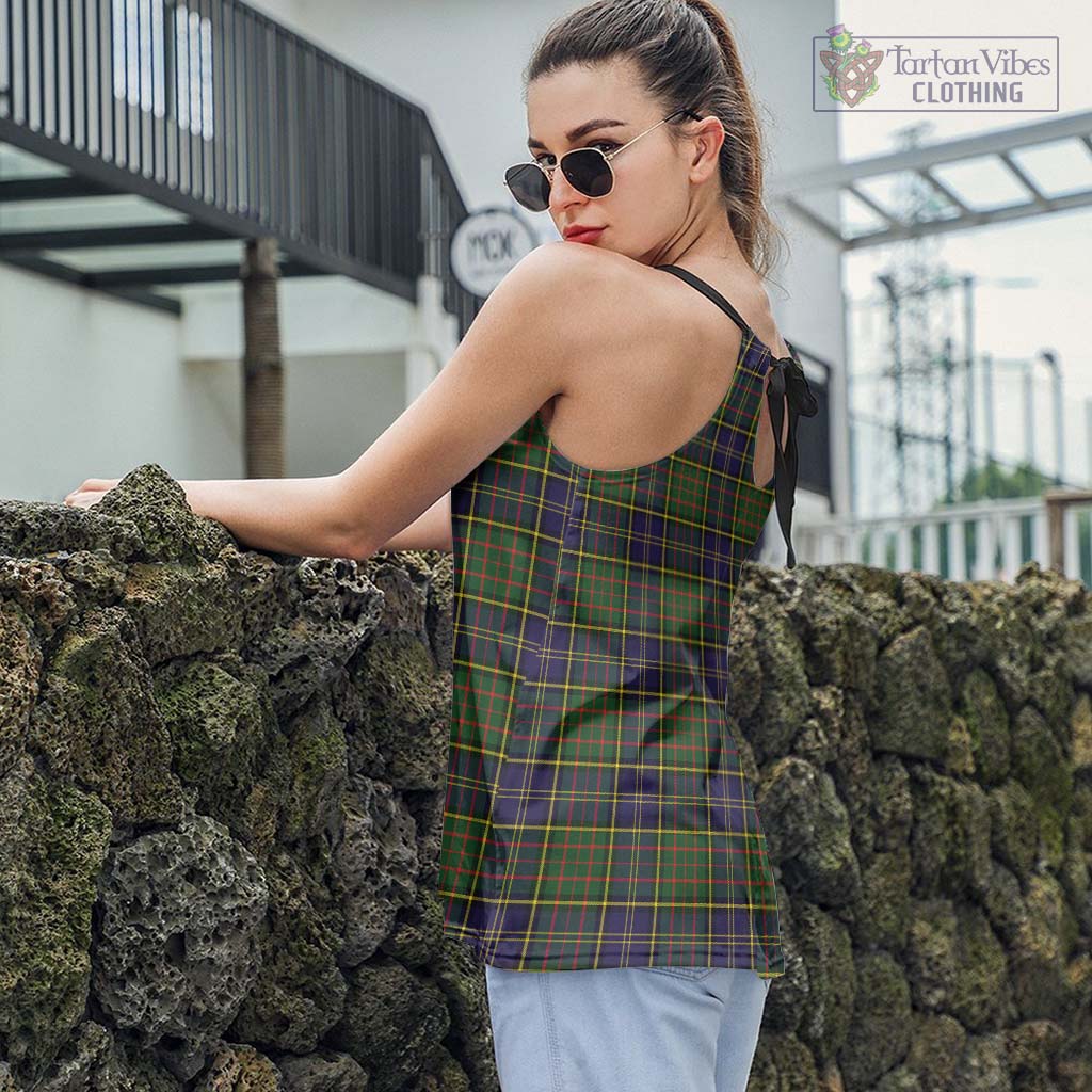 Tartan Vibes Clothing MacMillan Hunting Modern Tartan Loose Halter Neck Camisole