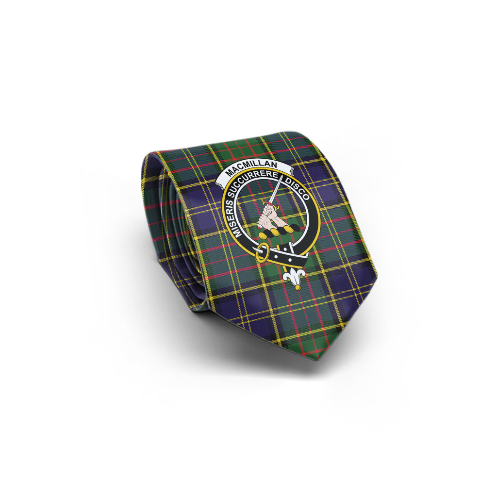 MacMillan Hunting Modern Tartan Classic Necktie with Family Crest - Tartan Vibes Clothing