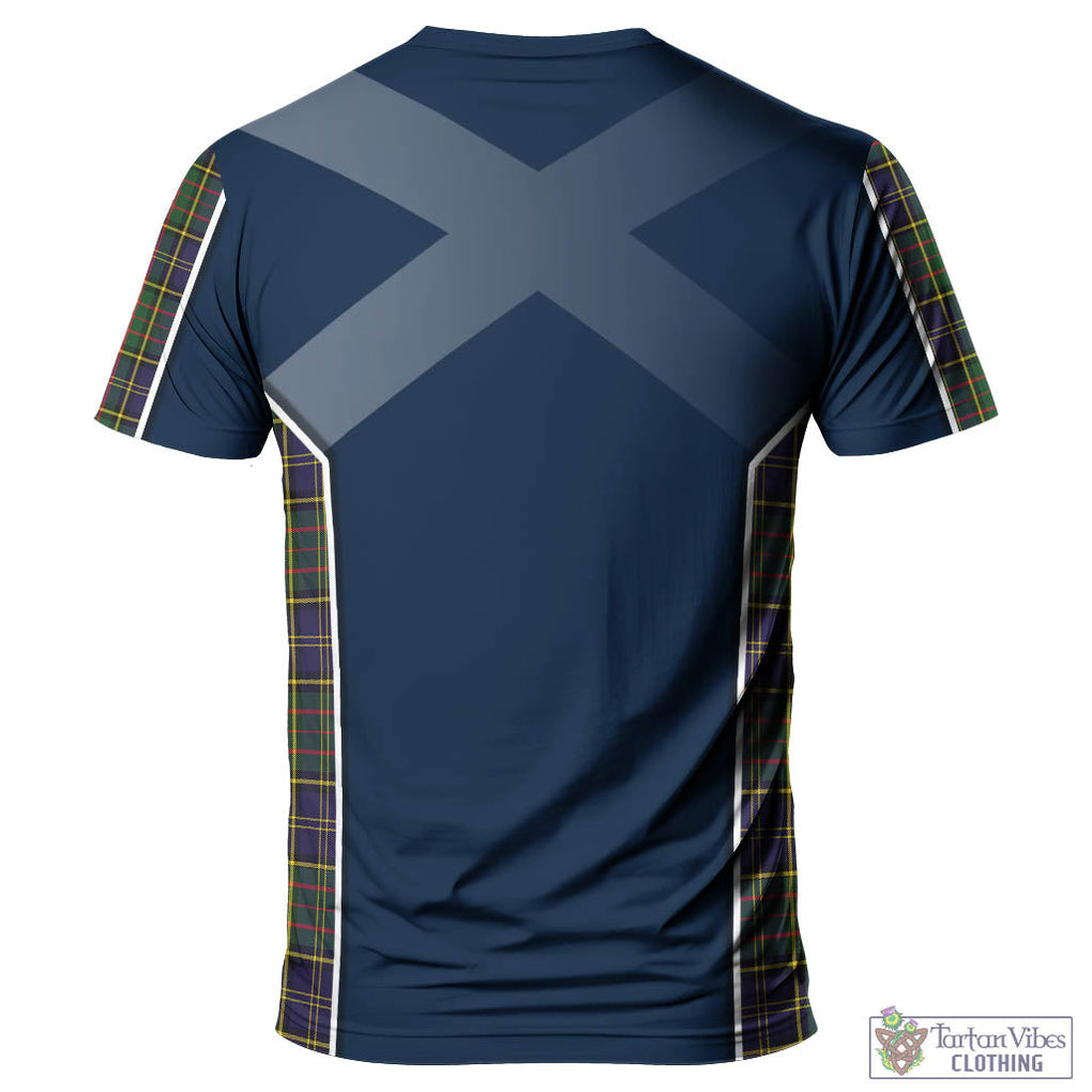 Tartan Vibes Clothing MacMillan Hunting Modern Tartan T-Shirt with Family Crest and Lion Rampant Vibes Sport Style