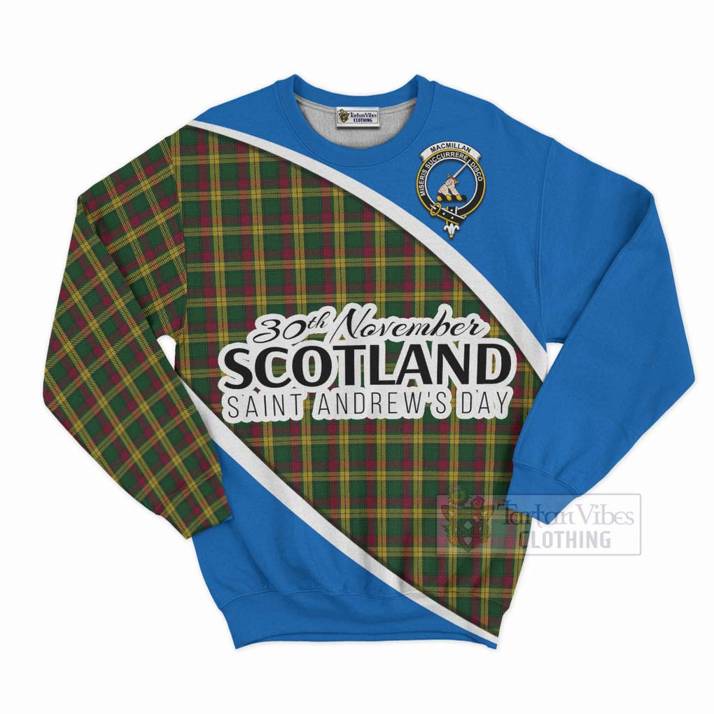 Tartan Vibes Clothing MacMillan (McMillan) Family Crest Tartan Sweatshirt Celebrate Saint Andrew's Day in Style