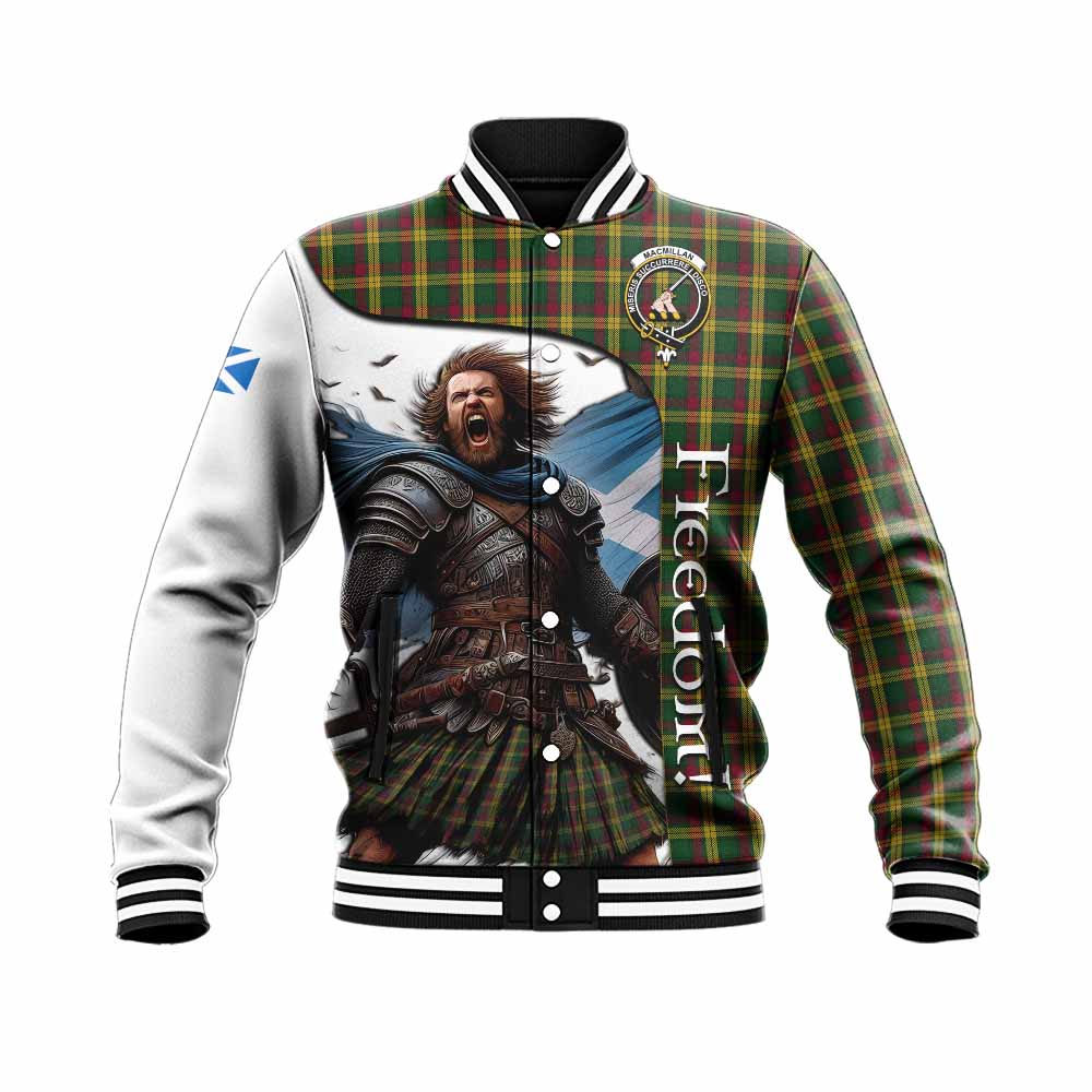 Tartan Vibes Clothing MacMillan (McMillan) Crest Tartan Baseball Jacket Inspired by the Freedom of Scottish Warrior