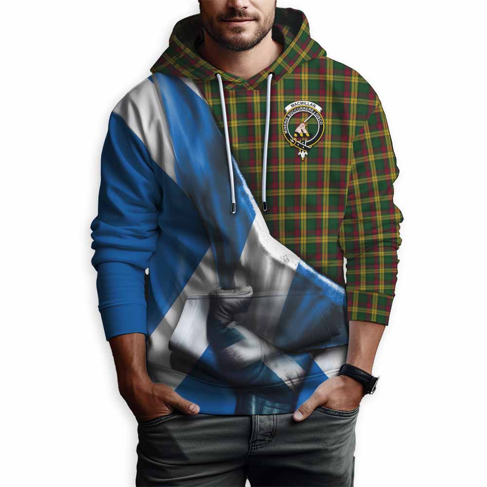 Tartan Vibes Clothing MacMillan (McMillan) Tartan Hoodie with Family Crest Scotland Patriotic Style