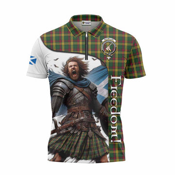 MacMillan (McMillan) Crest Tartan Zipper Polo Shirt Inspired by the Freedom of Scottish Warrior