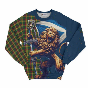 MacMillan (McMillan) Tartan Family Crest Sweatshirt with Scottish Majestic Lion