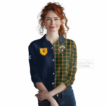 MacMillan (McMillan) Tartan Women's Casual Shirt Alba with Scottish Lion Royal Arm Half Style