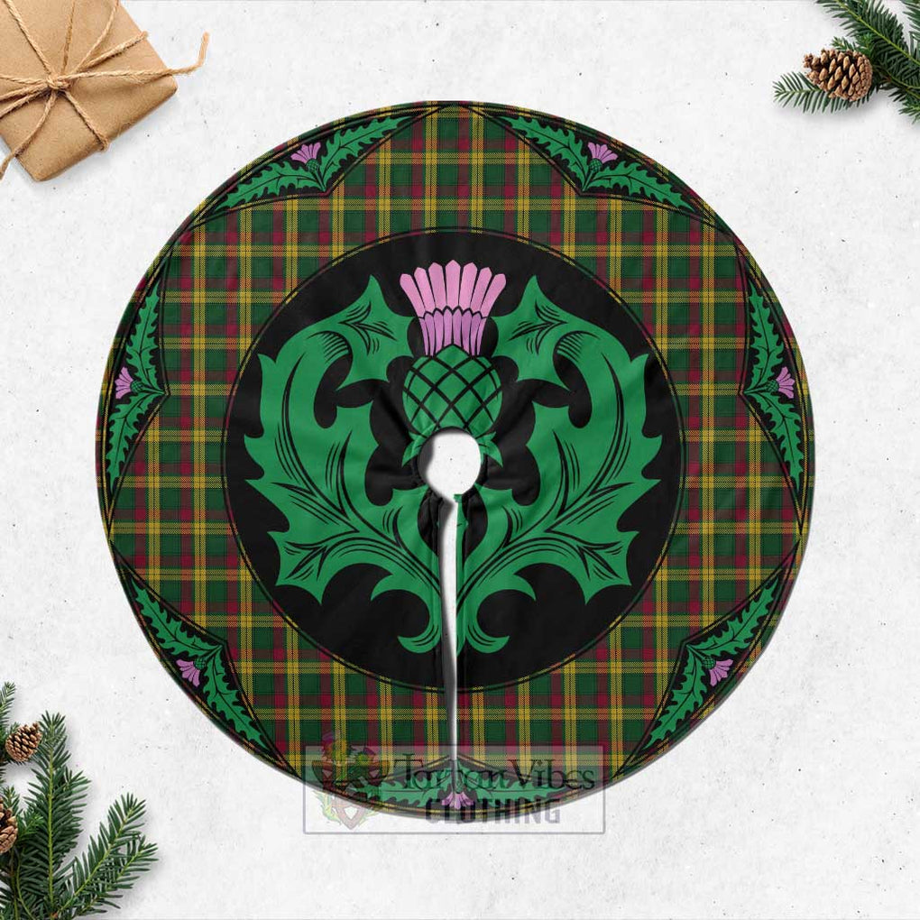 Tartan Vibes Clothing MacMillan (McMillan) Tartan Christmas Tree Skirt Scottish Thistle Style