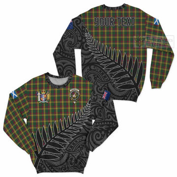 MacMillan (McMillan) Crest Tartan Sweatshirt with New Zealand Silver Fern Half Style