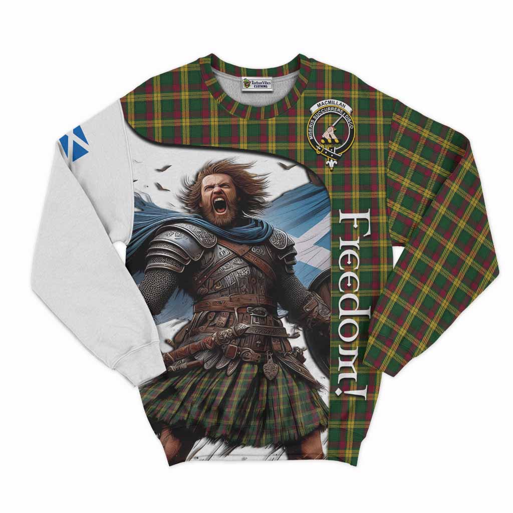 Tartan Vibes Clothing MacMillan (McMillan) Crest Tartan Sweatshirt Inspired by the Freedom of Scottish Warrior