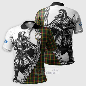 MacMillan (McMillan) Tartan Clan Crest Polo Shirt with Highlander Warrior Celtic Style