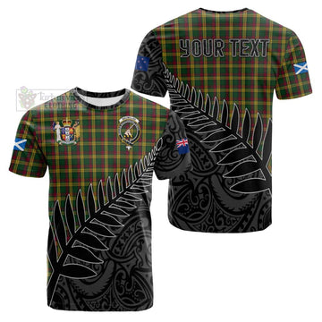 MacMillan (McMillan) Crest Tartan Cotton T-shirt with New Zealand Silver Fern Half Style