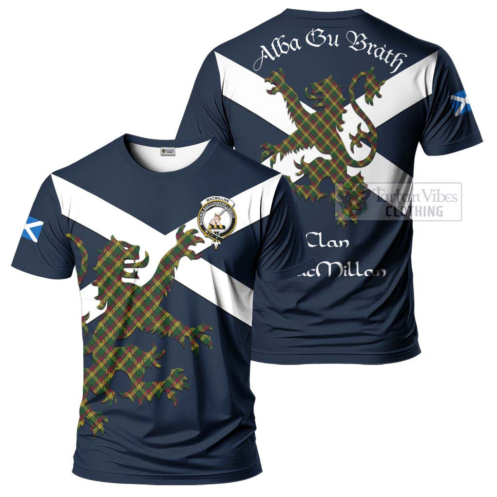 Tartan Vibes Clothing MacMillan (McMillan) Tartan Lion Rampant T-Shirt – Proudly Display Your Heritage with Alba Gu Brath and Clan Name