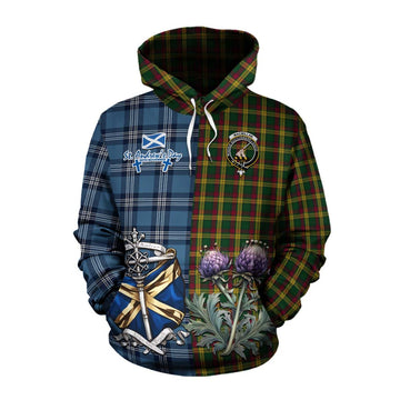 MacMillan (McMillan) Tartan Cotton Hoodie Happy St. Andrew's Day Half Tartan Style