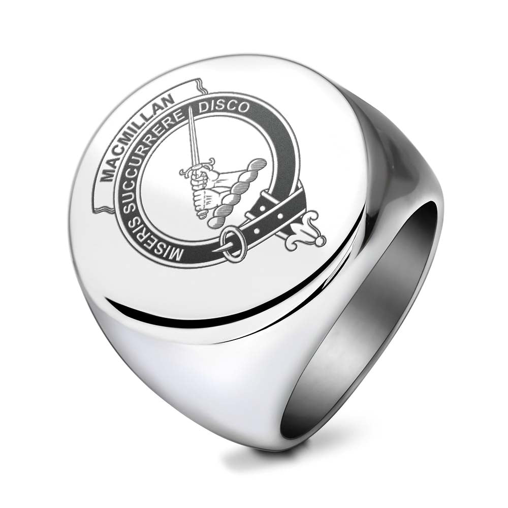 Tartan Vibes Clothing MacMillan (McMillan) Clan Crest Engraved Ring