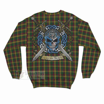 MacMillan (McMillan) Tartan Sweatshirt with Family Crest Celtic Skull Style