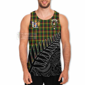 MacMillan (McMillan) Crest Tartan Men's Tank Top with New Zealand Silver Fern Half Style