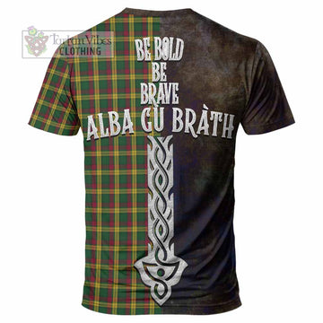 MacMillan (McMillan) Tartan Family Crest T-Shirt Alba Gu Brath Be Brave Lion Ancient Style - Tartan Vibes Clothing