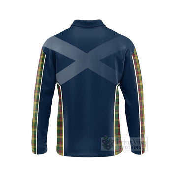 MacMillan (McMillan) Tartan Long Sleeve Polo Shirt with Family Crest and Scottish Thistle Vibes Sport Style