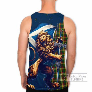 MacMillan (McMillan) Tartan Family Crest Men's Tank Top with Scottish Majestic Lion