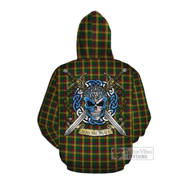 MacMillan (McMillan) Tartan Cotton Hoodie with Family Crest Celtic Skull Style