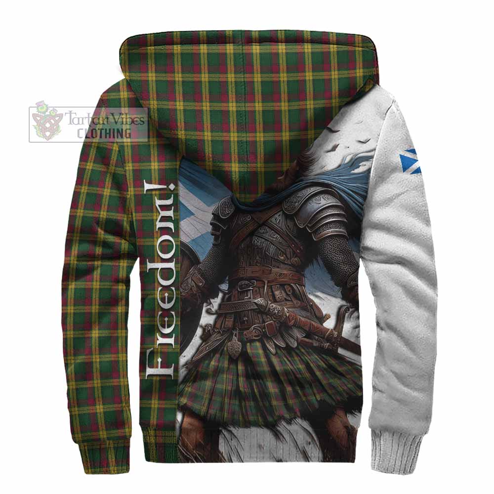 Tartan Vibes Clothing MacMillan (McMillan) Crest Tartan Sherpa Hoodie Inspired by the Freedom of Scottish Warrior