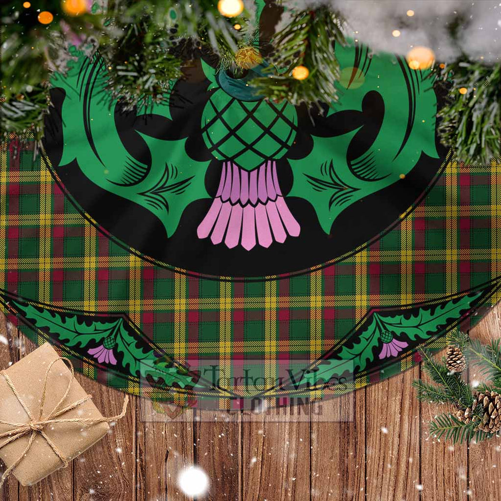 Tartan Vibes Clothing MacMillan (McMillan) Tartan Christmas Tree Skirt Scottish Thistle Style