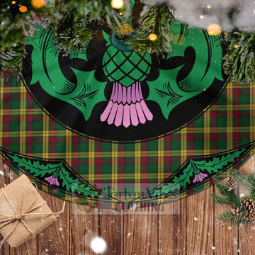 MacMillan (McMillan) Tartan Christmas Tree Skirt Scottish Thistle Style