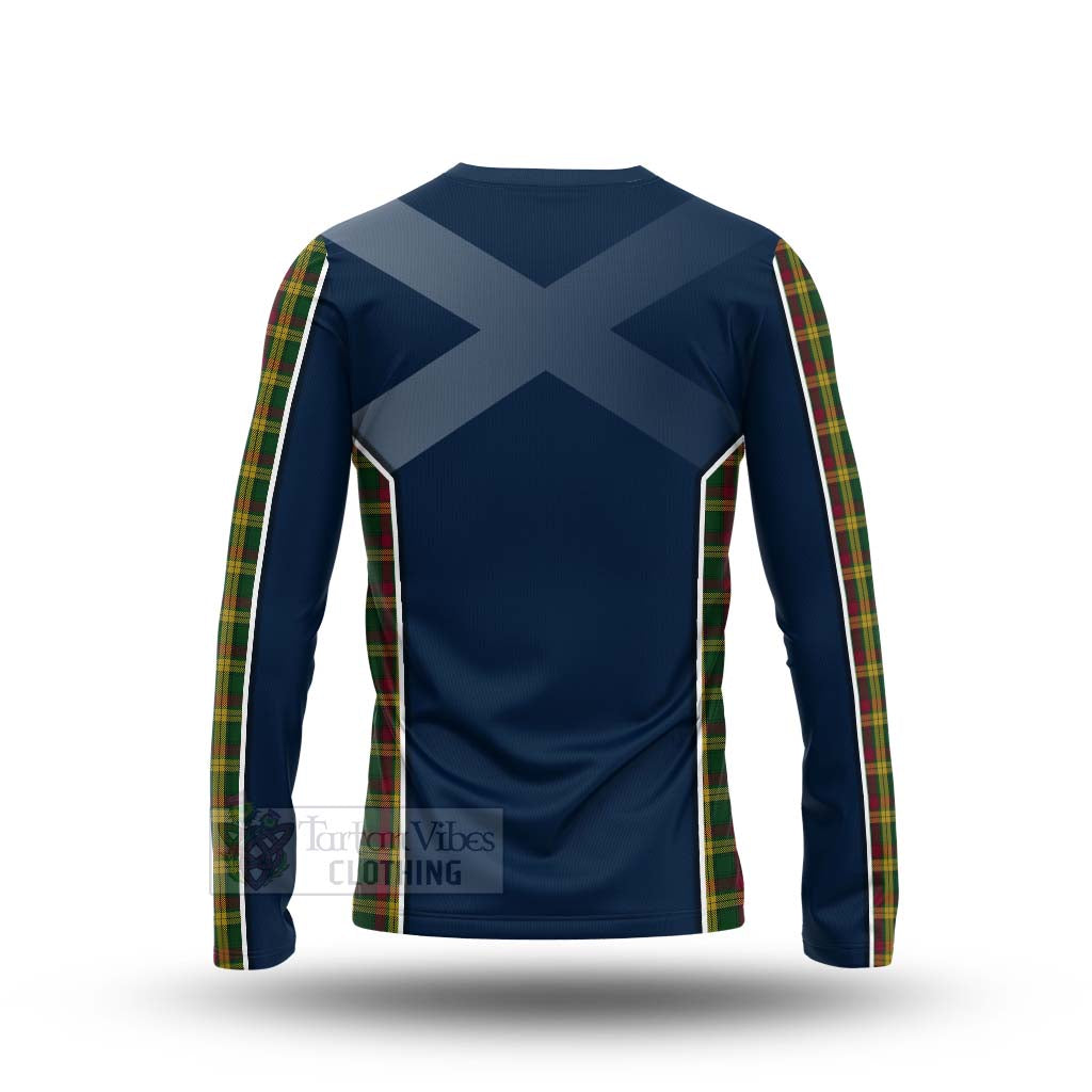 Tartan Vibes Clothing MacMillan (McMillan) Tartan Long Sleeve T-Shirt with Family Crest and Scottish Thistle Vibes Sport Style