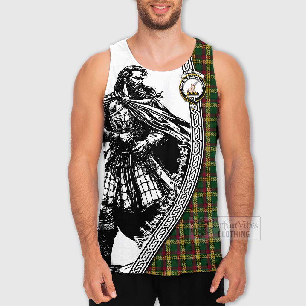 MacMillan (McMillan) Tartan Clan Crest Men's Tank Top with Highlander Warrior Celtic Style - Tartan Vibes Clothing