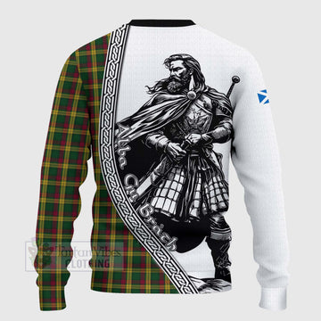 MacMillan (McMillan) Tartan Clan Crest Knitted Sweater with Highlander Warrior Celtic Style