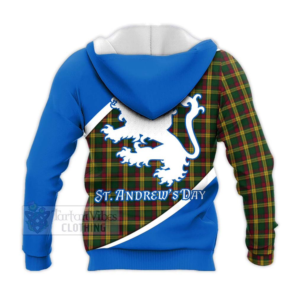 Tartan Vibes Clothing MacMillan (McMillan) Family Crest Tartan Knitted Hoodie Celebrate Saint Andrew's Day in Style