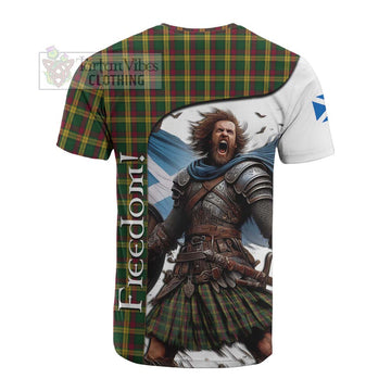 MacMillan (McMillan) Crest Tartan Cotton T-shirt Inspired by the Freedom of Scottish Warrior