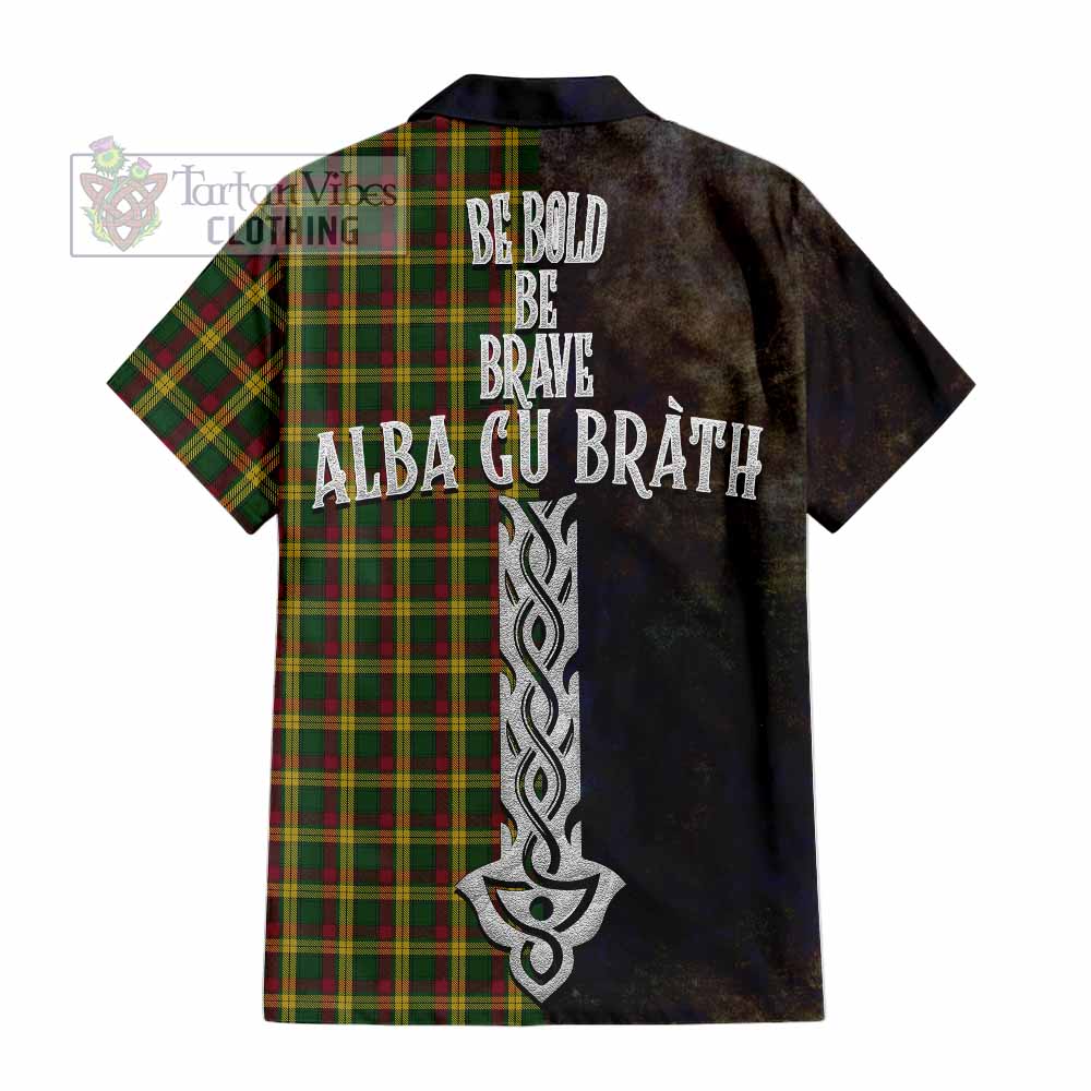 MacMillan (McMillan) Tartan Family Crest Hawaiian Shirt Alba Gu Brath Be Brave Lion Ancient Style - Tartan Vibes Clothing
