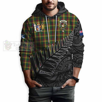 MacMillan (McMillan) Crest Tartan Hoodie with New Zealand Silver Fern Half Style