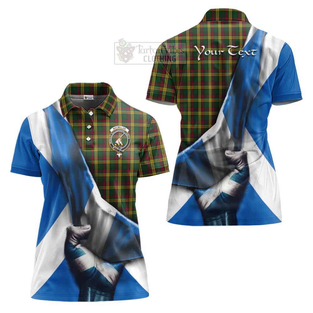 Tartan Vibes Clothing MacMillan (McMillan) Tartan Women's Polo Shirt with Family Crest Scotland Patriotic Style