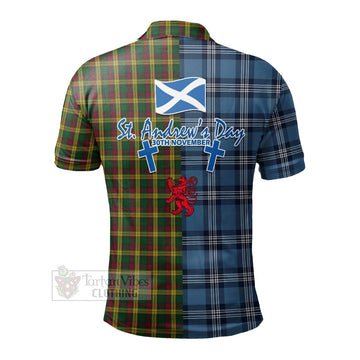 MacMillan (McMillan) Tartan Polo Shirt Happy St. Andrew's Day Half Tartan Style