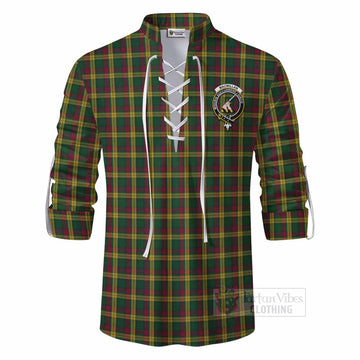 MacMillan (McMillan) Tartan Ghillie Kilt Shirt with Family Crest DNA In Me Style